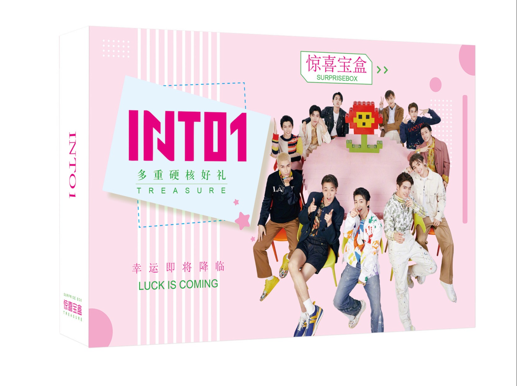 Postcard+สติ๊กเกอร์ INTO1 กล่องสมบัติพิเศษ โปสเตอร์ลายเซ็น รุ่นใหม่ ดาราจีน ญี่ปุ่น โปสการ์ด แพทริค นาย Chuang