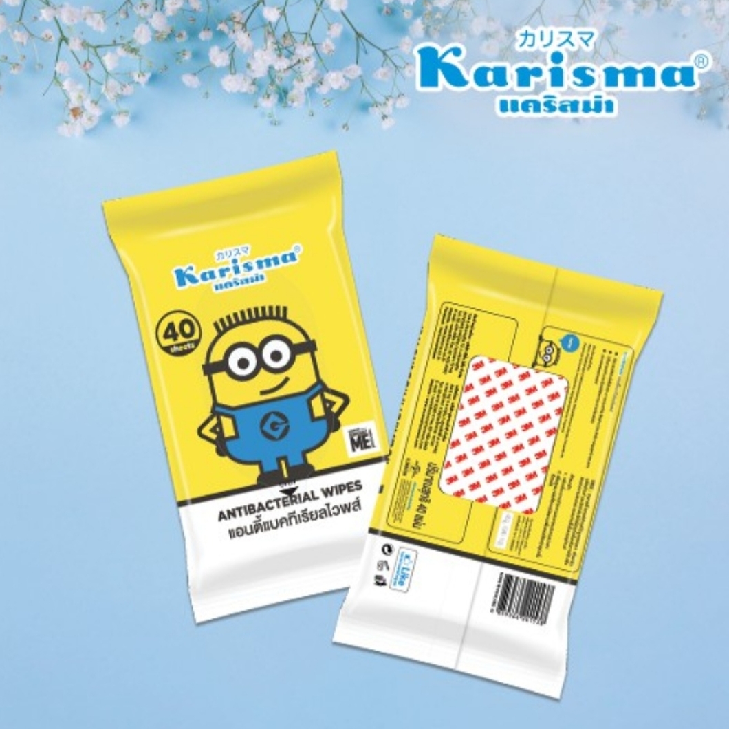 Karisma Antibacterial Wet Wipes เเคริสม่า ผ้าเปียก ทิชชู่เปียก ห่อใหญ่