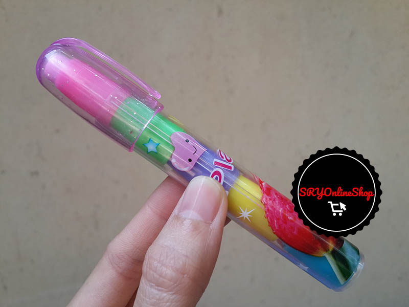 ยางลบเปลี่ยนไส้ 5 แท่ง ยางลบดินสอ ยางลบคละสี คละลาย ยางลบต่อไส้ ยางลบเปลี่ยนไส้ได้ ยางลบแบบเปลี่ยนไส้