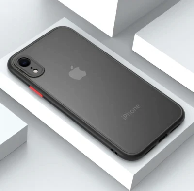 [ส่งจากไทย]Case iPhone XR เคสกันกระแทก ปุ่มสีผิวด้าน กันรอยกล้อง ขอบนิ่มหลังแข็ง
