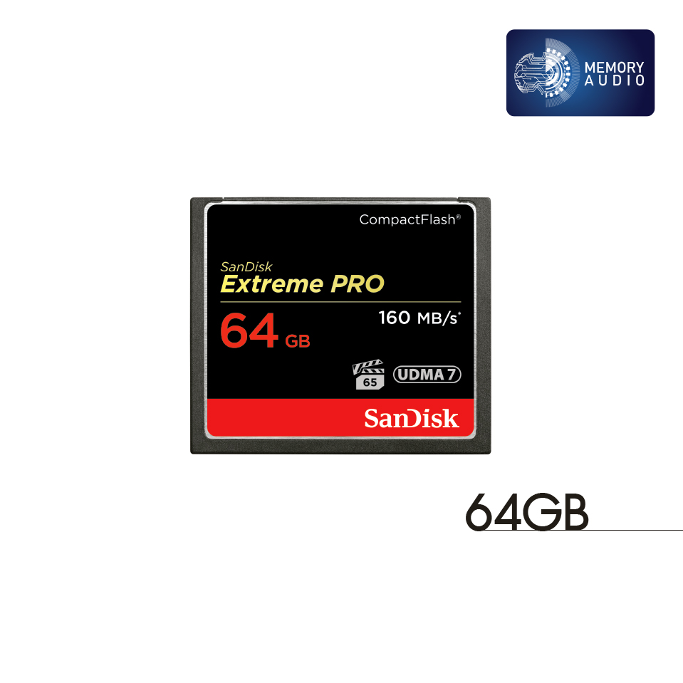 SanDisk Extreme Pro CF Card 64 GB Speed R 160MB/S W150MB/S (SDCFXPS-064G-X46)