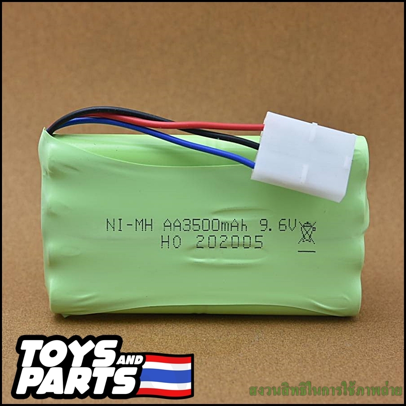 แบตเตอรี่สำหรับรถบังคับ Ni-MH 9.6V 3500mAh. (แบบชาร์จได้) เหมาะสำหรับรถดริฟท์ ที่มีระบบเทอร์โบ