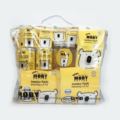 สำลี Moby - Newborn Essentials Gift Bag เซ็ตกระเป๋าสำลีสำหรับเด็กแรกเกิด