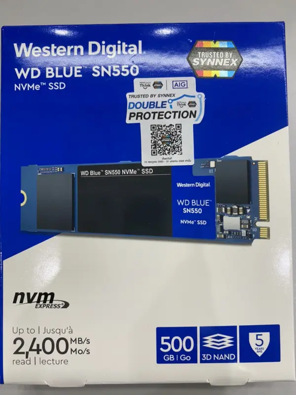 ภาพสินค้า500 GB / 1TB SSD (เอสเอสดี) WD BLUE SN550 PCIe NVMe M.2 2280 (WDS500G2B0C/WDS100T2B0C) มีของพร้อมส่ง จากร้าน Winburg BK บน Lazada ภาพที่ 4