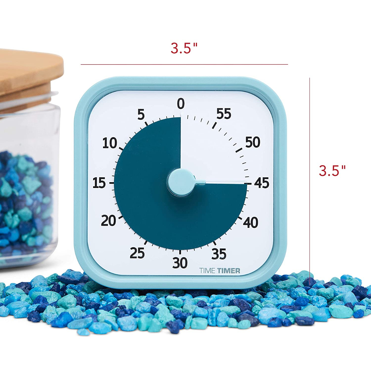 Custodia Time Timer Home MOD (Base) | Timer Visivo 60 Minuti Per Bambini E Adulti, Silenzioso, Per Studio E Lavoro