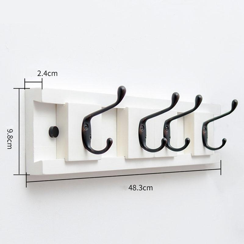 4 Hook Wall Mounted Rack Multifunction Hook Coat Hook Rack Towel Hanger ...
