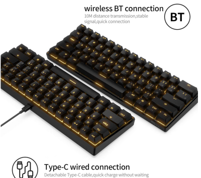 ดูภาพ RK61 Bluetooth คีย์บอร์ด gaming keyboard Mechanical คีย์บอร์ด 61 Keys RGB Backlight ชนะ / Android / iOS <br/>เพิ่มเติม RK61 Bluetooth คีย์บอร์ด gaming keyboard Mechanical คีย์บอร์ด 61 Keys RGB Backlight ชนะ / Android / iOS