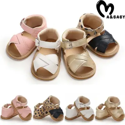 Newborn Baby Girl Sandals Flower Soft Sole Crib Shoes Prewalker