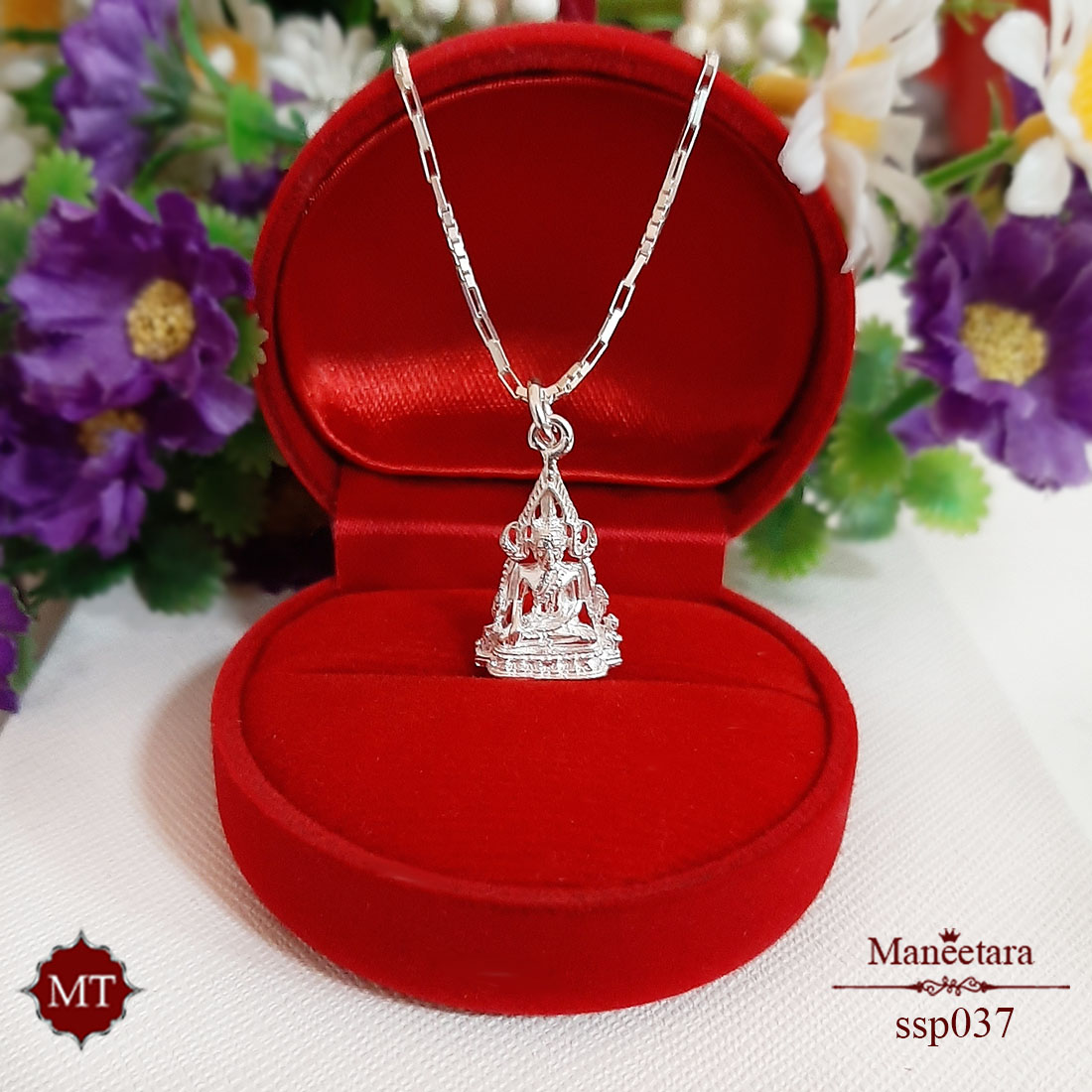 จี้พระพุทธชินราช องค์สีเงิน 925 Sterling Silver มณีธารา Mt Jewelry