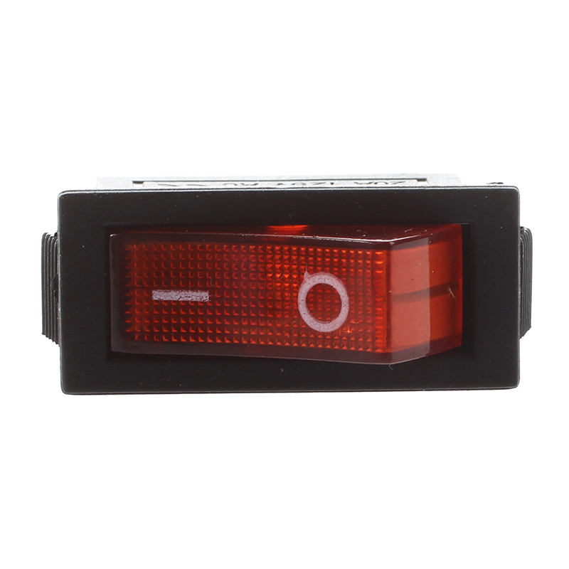 AC 16A/250V 20A/125V Red Light Illuminated On Off SPST Boat Rocker ...