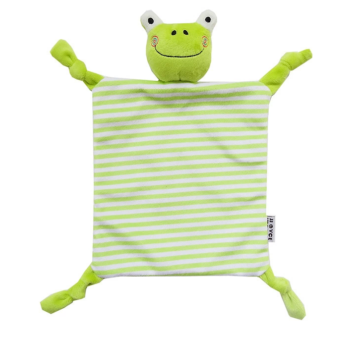 ผ้าห่มสัตว์ฝ้ายน่ารักขนาดเล็กสำหรับนอนเด็ก   Small Cute Animal Cotton Cuddle Blankets for Sleeping Baby สี กบ (Frog) สี กบ (Frog)