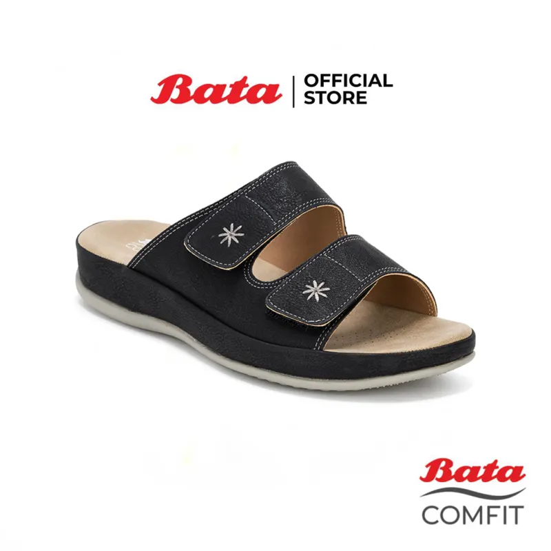 ภาพหน้าปกสินค้า* * Bata COMFIT รองเท้าเพื่อสุขภาพ รองเท้าแตะลำลอง รองเท้าสุขภาพ แบบสวม สีดำ รหัส 6616542 จากร้าน Bata บน Lazada