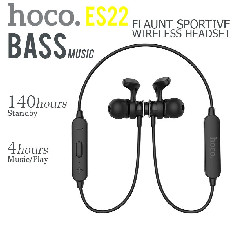 hoco. ES22 Flaunt Wireless headset sportive earphones with mic หูฟังกีฬาไร้สาย V4.2 พร้อม mic