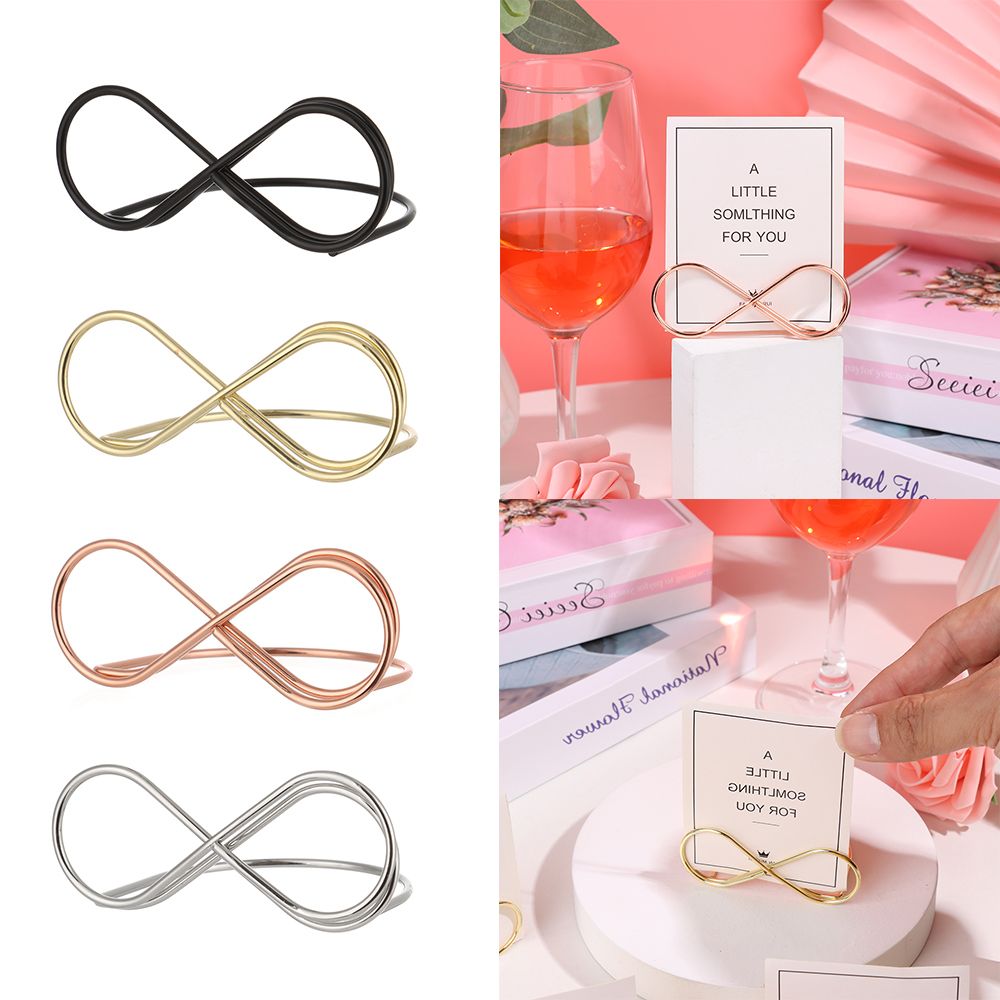 HONEYDEWD 1PCS Fashion Wedding Supplies Party Picture Cards Display Stand Paper Clamp Table Numbers Holder Clamps Stand Photos Clips Place Card
