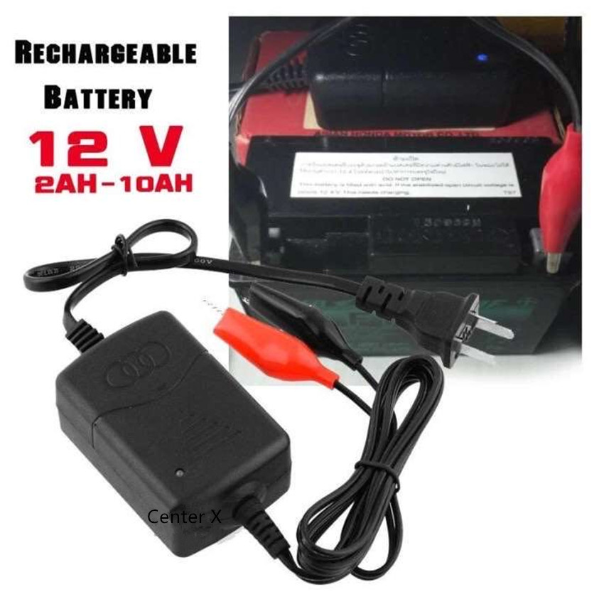 Center เครื่องชาร์จแบตเตอรี่ 12V Sealed Lead Acid Car Motorcycle Battery Charger Rechargeable Maintainer(1ชิ้น)