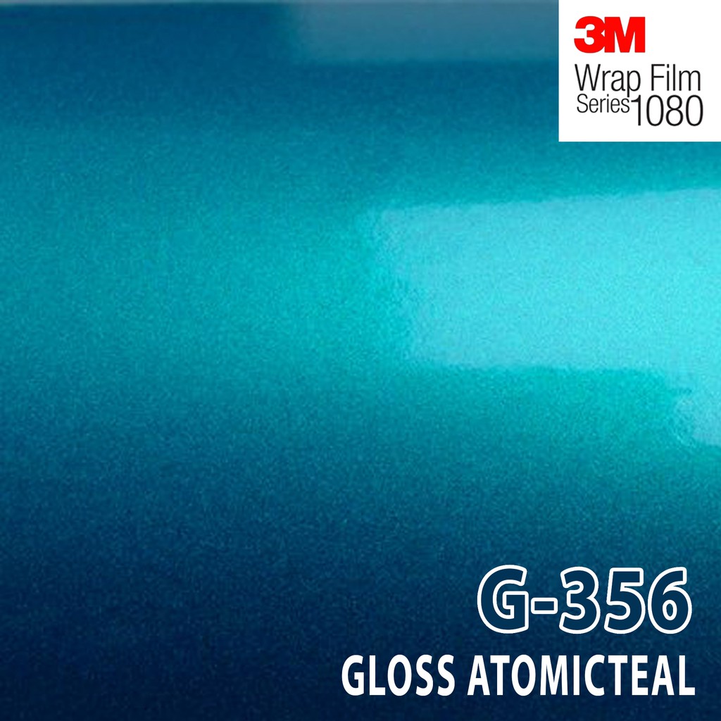 สติ๊กเกอร์ติดรถแบบเงาสีฟ้าน้ำทะเล 3M Wrap Film series 1080 G-356