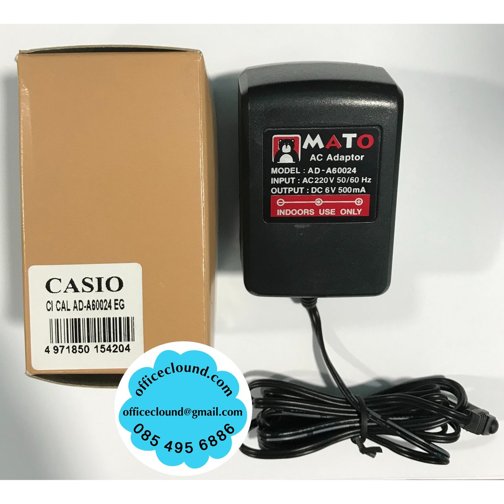 (Promotion+++) หม้อแปลง (อะแดปเตอร์) Casio ใช้กับเครื่องคิดเลขพิมพ์กระดาษ (อุปกรณ์เสริม) ราคาถูก หม้อแปรง ช๊อตปลา หม้อแปรงไฟฟ้า หม้อแปรงไฟรถยนต์ หม้อแปรงไฟบ้าน