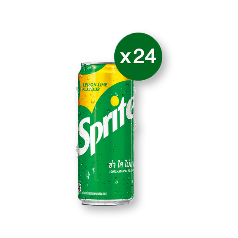 ส่งฟรี สไปรท์ น้ำอัดลม กลิ่นเลมอนไลม์ 325 มล. แพ็ค 24 กระป๋องSprite ...