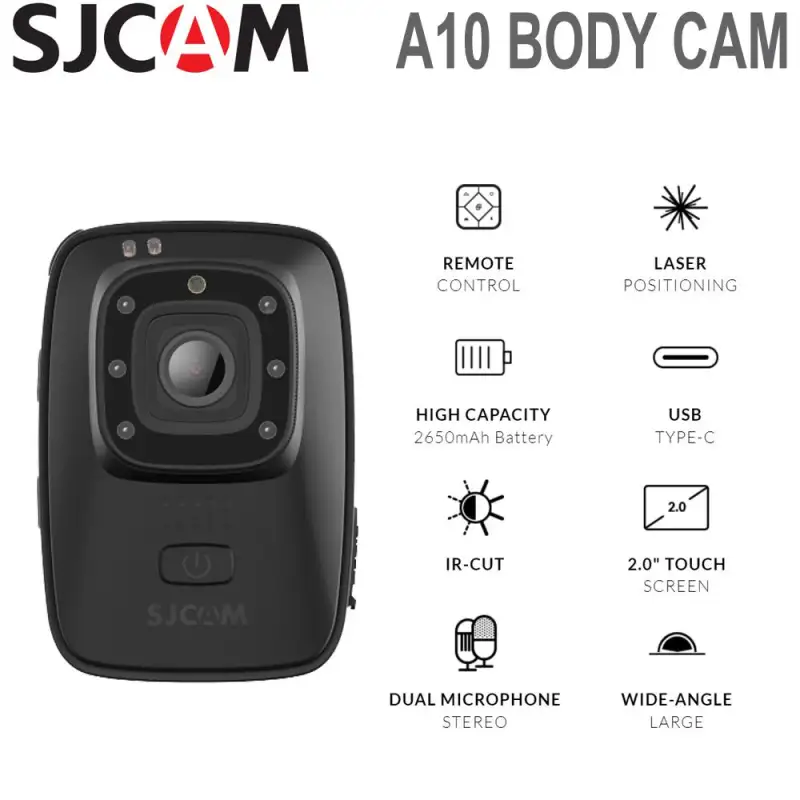 ภาพหน้าปกสินค้าSJCAM A10 Portable Body Camera Wearable Infrared Sec Camera IR-Cut Night Vision Laser Positioning Action Camera X-Camera Sport Camera กล้องแอคชั่น กล้องติดหมวก กล้องติดอก กล้องถ่ายภาพ กล้องถ่ายวีดีโอ รับประกัน 1 ปี จากศูนย์ จากร้าน SJCAMOfficialStore บน Lazada
