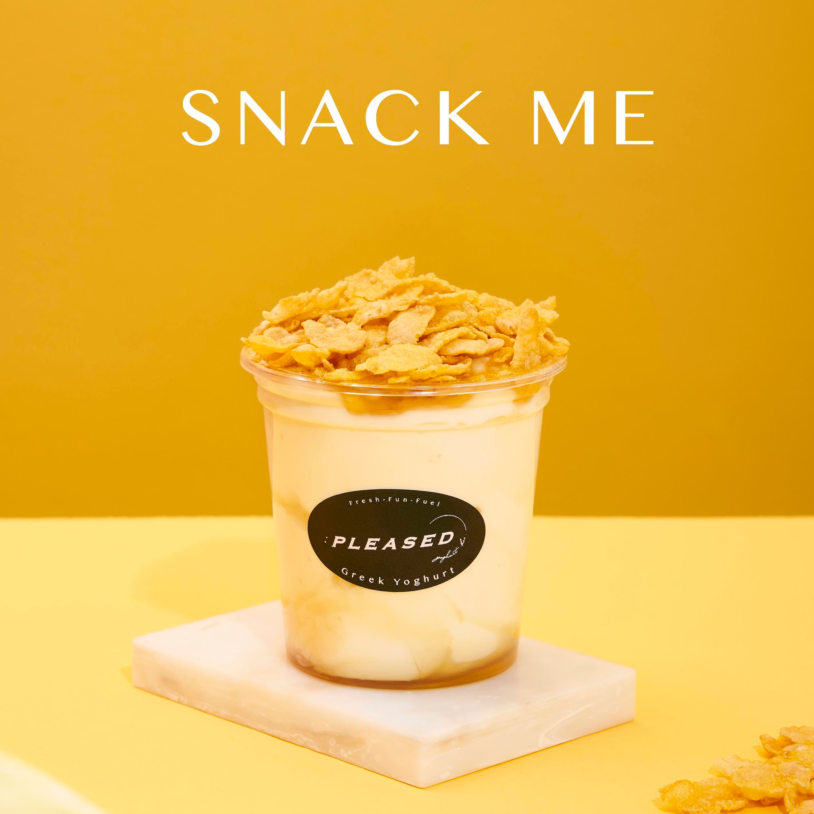 E coupon - PLEASED กรีกโยเกิร์ต รส Cereal crunch honey drop  ไซส์ Snack me