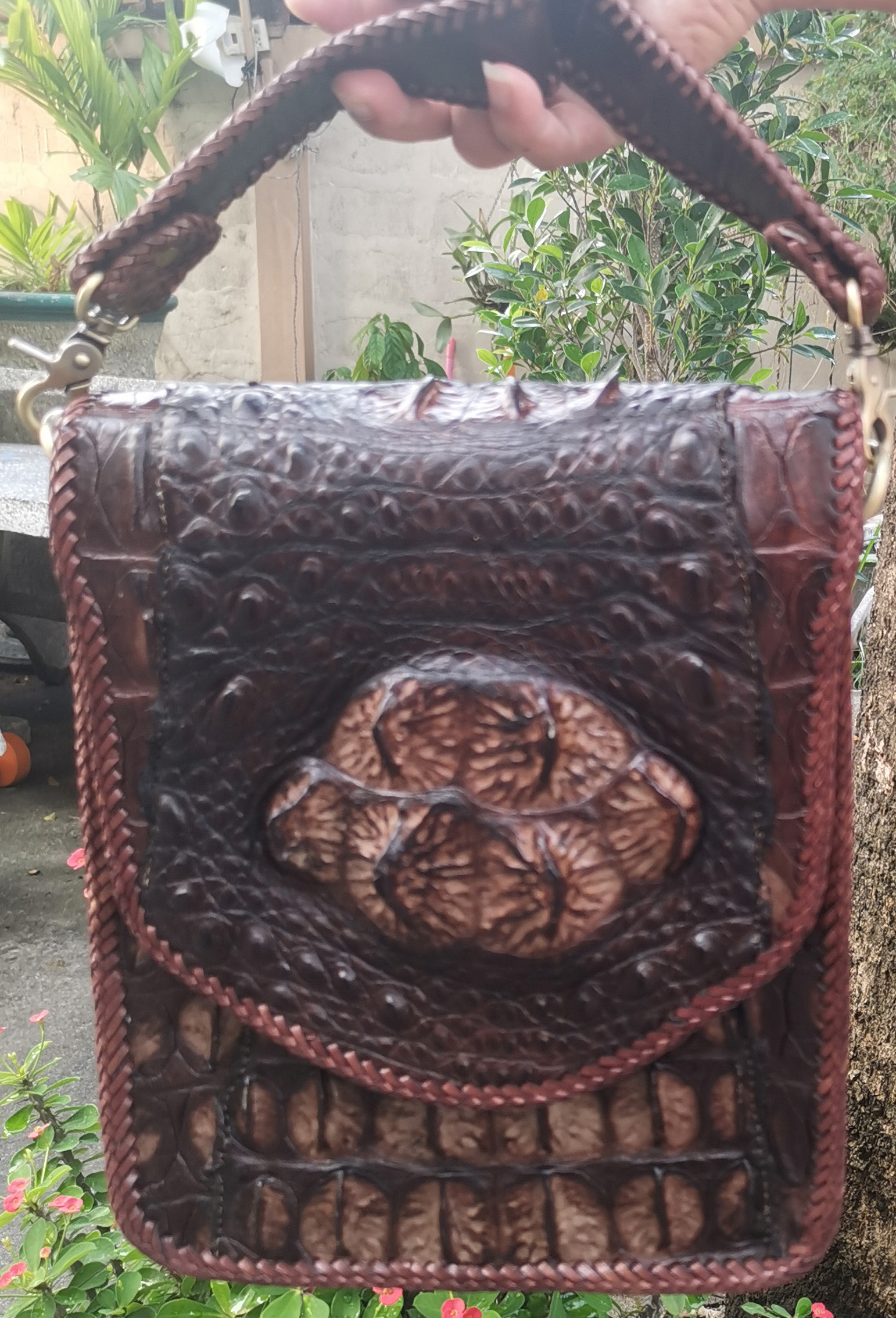 Very Cool Croc Leather Shoulder Bag takwa ThaiPick