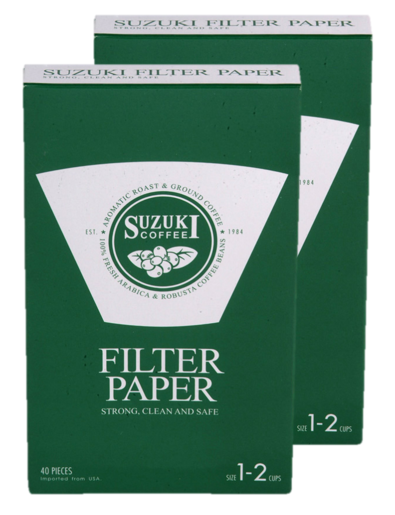SUZUKI COFFEE Filter Paper ซูซูกิ กระดาษกรองกาแฟ 40ชิ้น (2กล่อง)