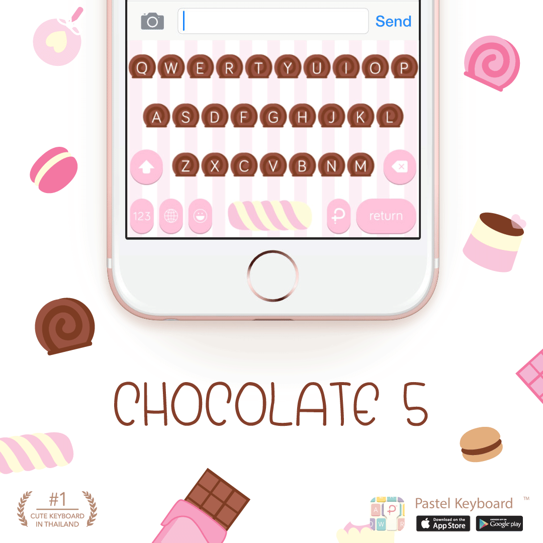 Chocolate 5 Keyboard Theme⎮(E-Voucher) for Pastel Keyboard App