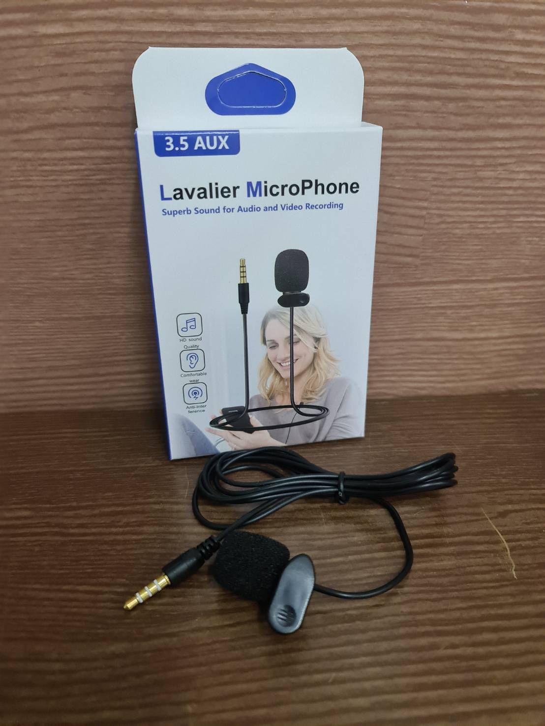 ไมค์นักข่าว ไมโครโฟน Lavalier Microphone สายยาว 1.5 เมตร ไมค์สำหรับ ทำLive สด ผ่านYoutube Facebook