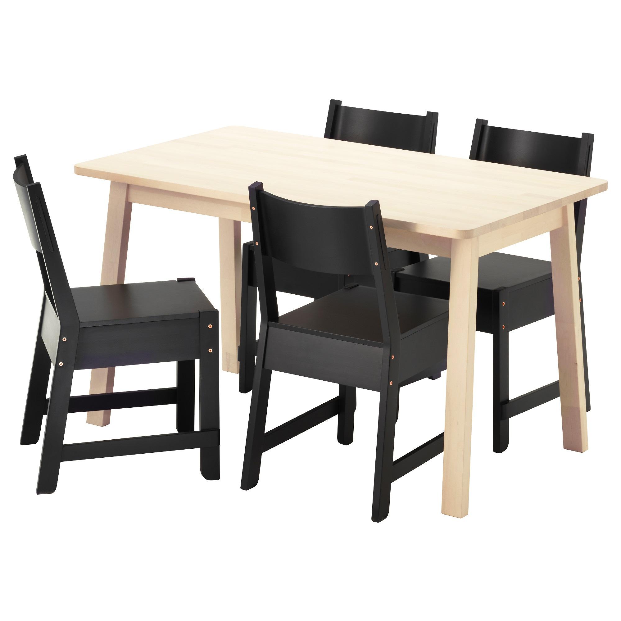 [ด่วน!! โปรโมชั่นมีจำนวนจำกัด] โต้ะ เก้าอี้ ชุดโต้ะเก้าอี้ โต้ะกินข้าว เก้าอี้กินข้าว โต้ะทานข้าว โต้ะรับแขก โต๊ะและเก้าอี้ 4 ตัว โต๊ะคาเฟ่ NORRÅKER / NORRÅKER