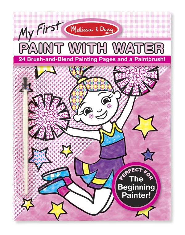 Melissa & Doug รุ่น 3183 First Paint with Water - Pink สมุดระบายสีพู่กันด้วยน้ำ สีในกระดาษ  non-toxic washable สีปลอดภัยล้างออกได้ อย่างดีจาก USA