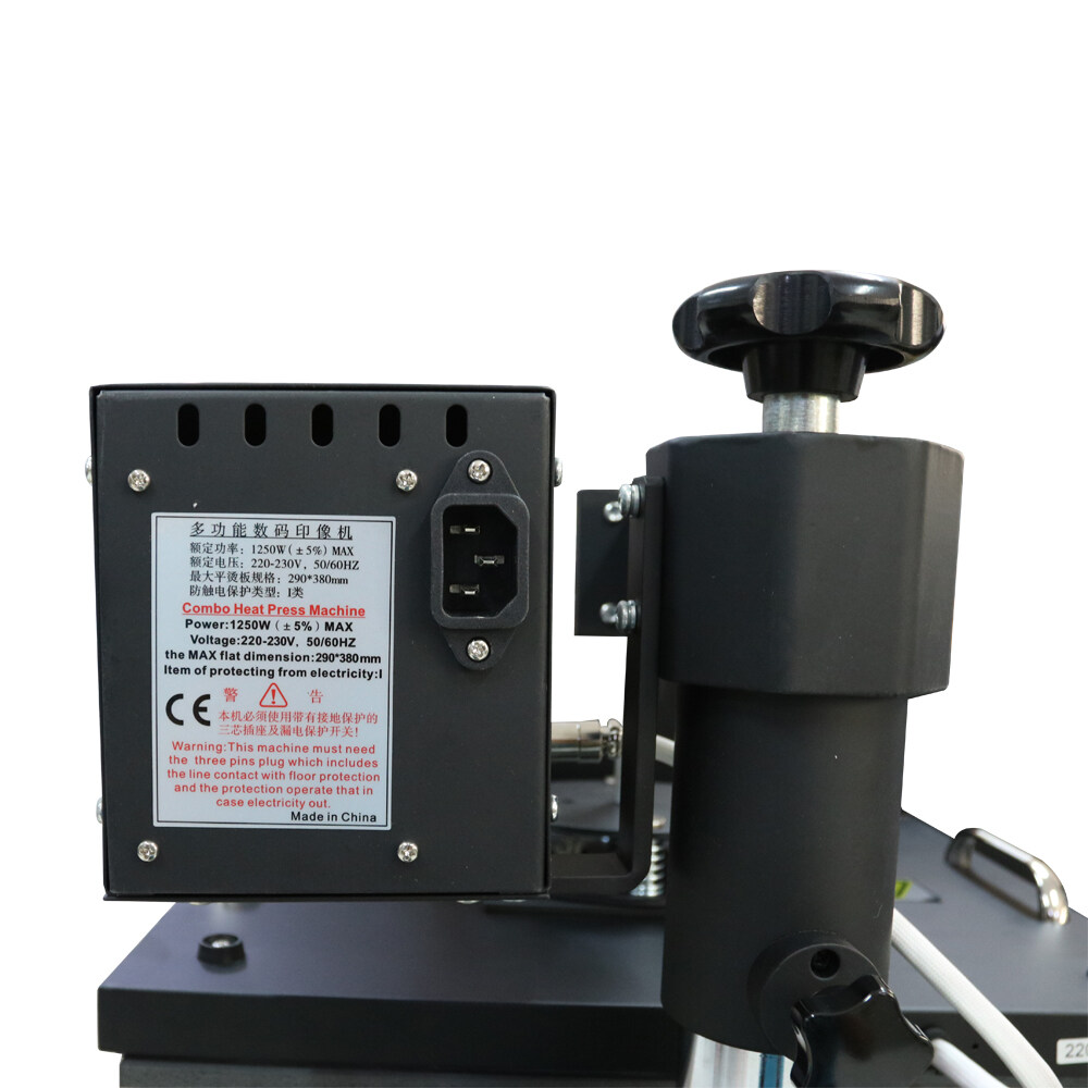 เครื่องรีดร้อน เครื่องพิมพ์ภาพบนผ้า ขนาด A4  Heat Press Machines (Black,29x38cm.,220V,US universal plug)
