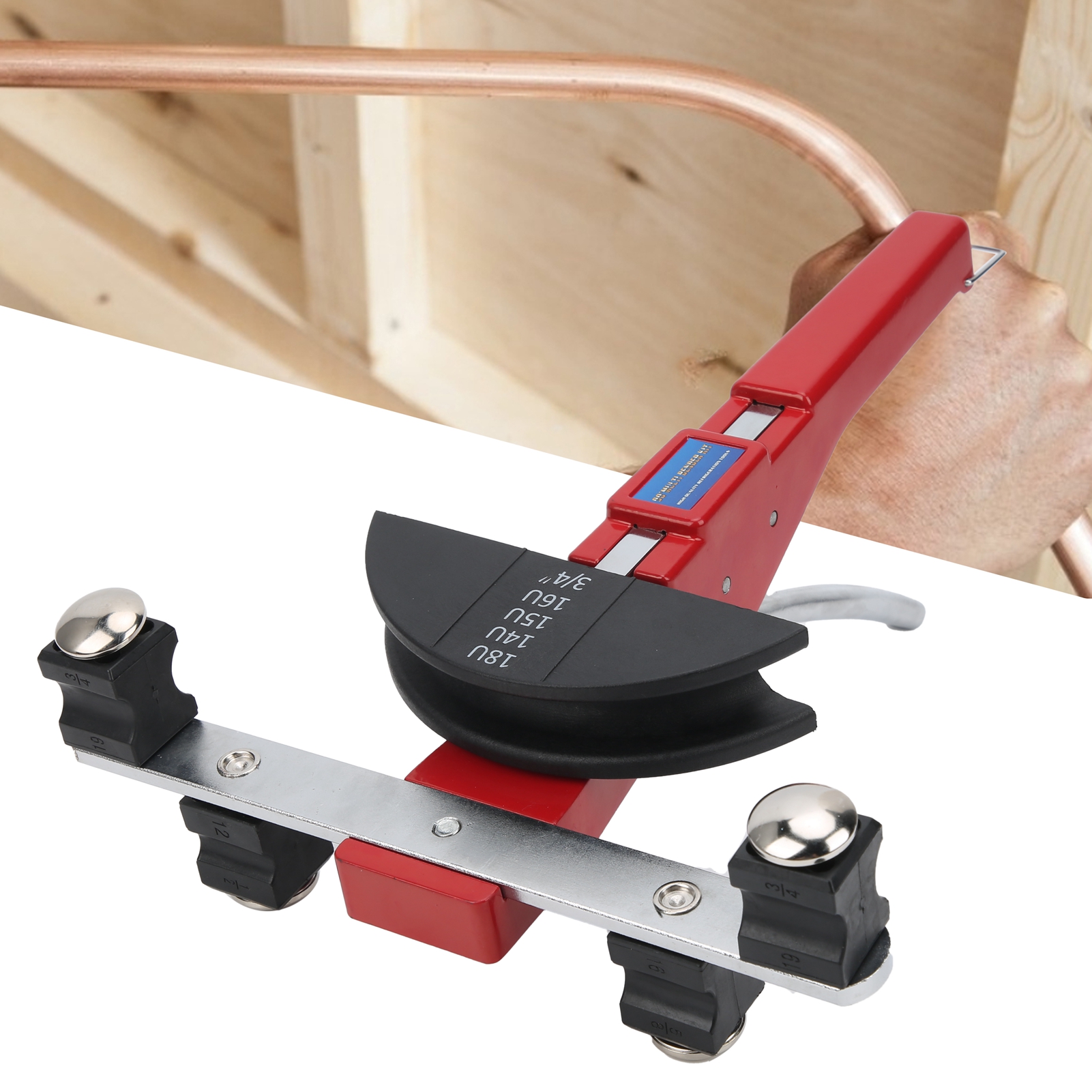 Pipe Bender Set Tube 90° Bent Aluminum Alloy Manual Bending Machine