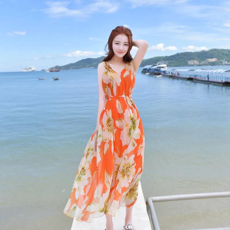 Women's Long Dress Summer Sleeveless Dress