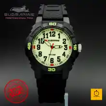 ภาพขนาดย่อของภาพหน้าปกสินค้า(สินค้าแท้ 100%) นาฬิกาข้อมือ US SUBMARINE สายยางสีดำ หน้าปัดตัวเลขคลาสสิค พรายนํ้าได้ กันนํ้า ขนาด 38mm (พร้อมจัดส่งทันที) จากร้าน Choose Your Watch บน Lazada