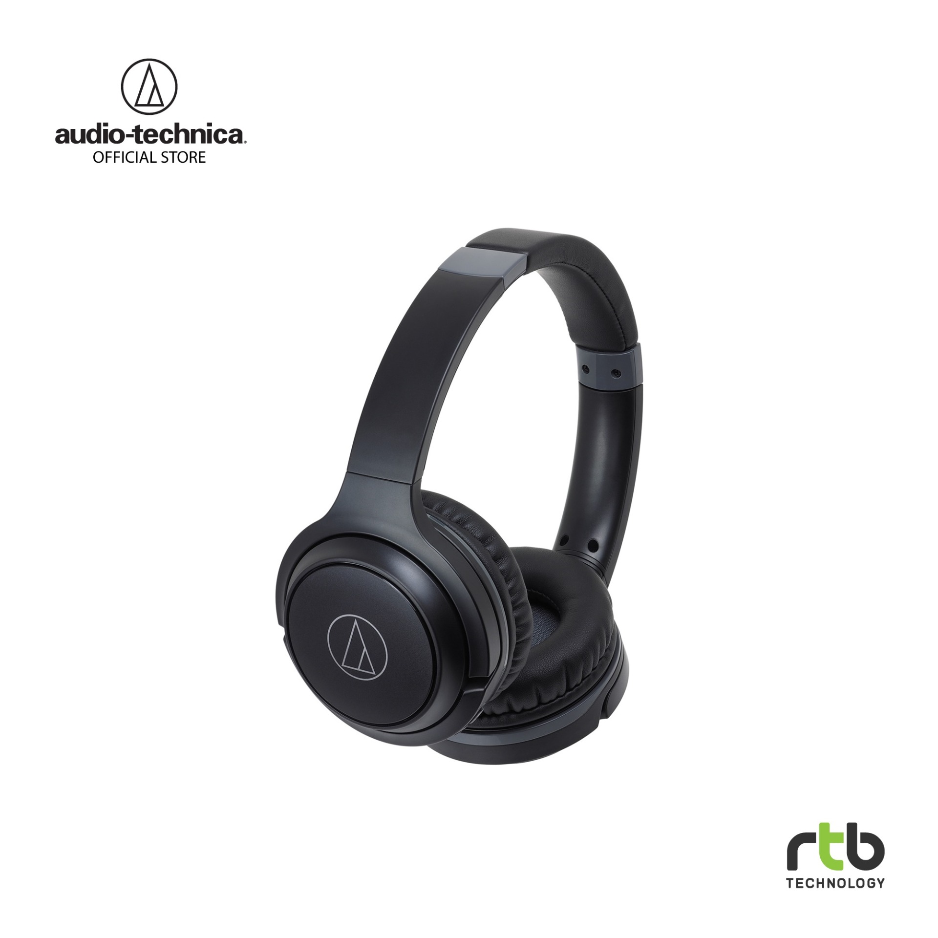 Audio Technica Lifestyle หูฟังบลูทูธ Wireless On-Ear Headphones with Built-in Mic & Controls รุ่น ATH S200BT - Black