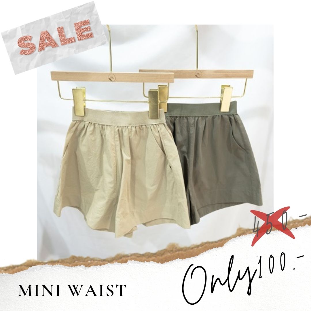 [mini.me] Mini Waist กางเกงยางยืดเด็กผู้หญิง ขาสั้น -เอวสูง ใส่สบาย (มี 2 สี)
