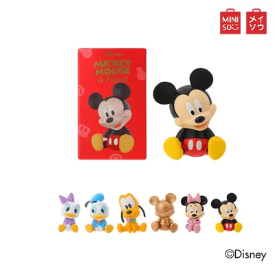 MINISO กล่องสุ่มโมเดล ฟิกเกอร์ Mickey Mouse Collection Q-version Figures Box ลิขสิทธิ์แท