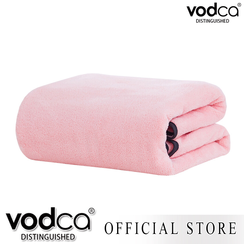 Vodca-ผ้าขนหนูอาบน้ำ ผ้าเช็ดตัวใหญ่ ผ้าหนานุ่ม ซับน้ำดี แห้งไว (ขนาด 90 x 180 เซนติเมตร) รุ่น WD-T180 พร้อมส่งจากไทย สี ชมพู สี ชมพู