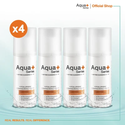 Purifying Cleansing Water 150 ml. (4 pcs.) (Suitable for Sensitive Skin & Acne Prone Skin) | AquaPlus Thailand
