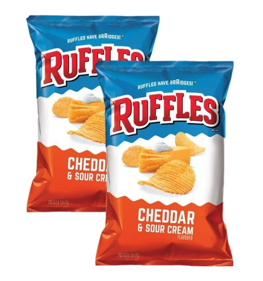 Ruffles Sour Cheddar Sour Cream (USA Imported) รัฟเฟิล มันฝรั่งทอด รสเ ...