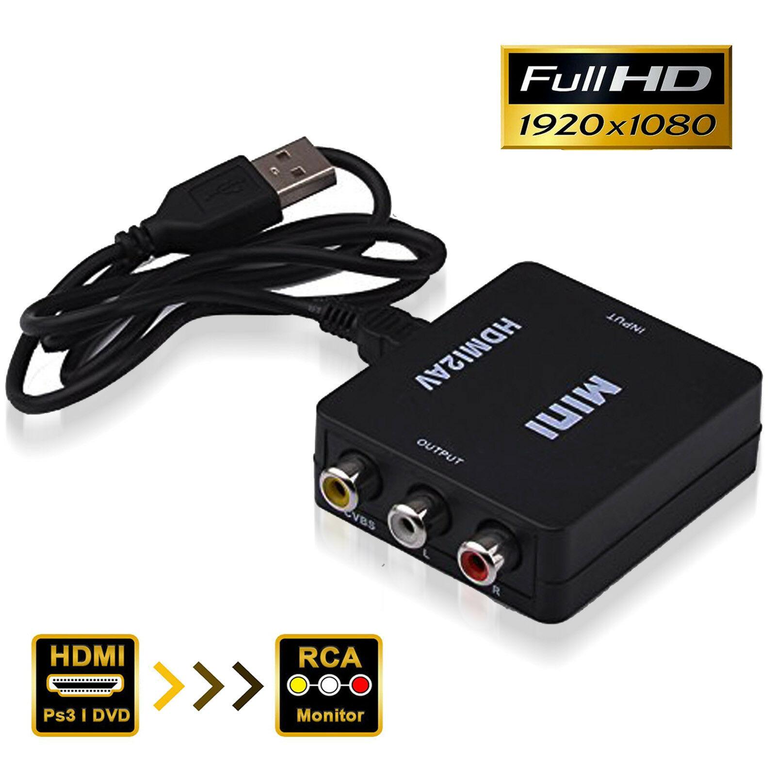 HDMI เป็น AV แปลงสัญญาณภาพและเสียงจาก HDMI to AV Converter (1080P)