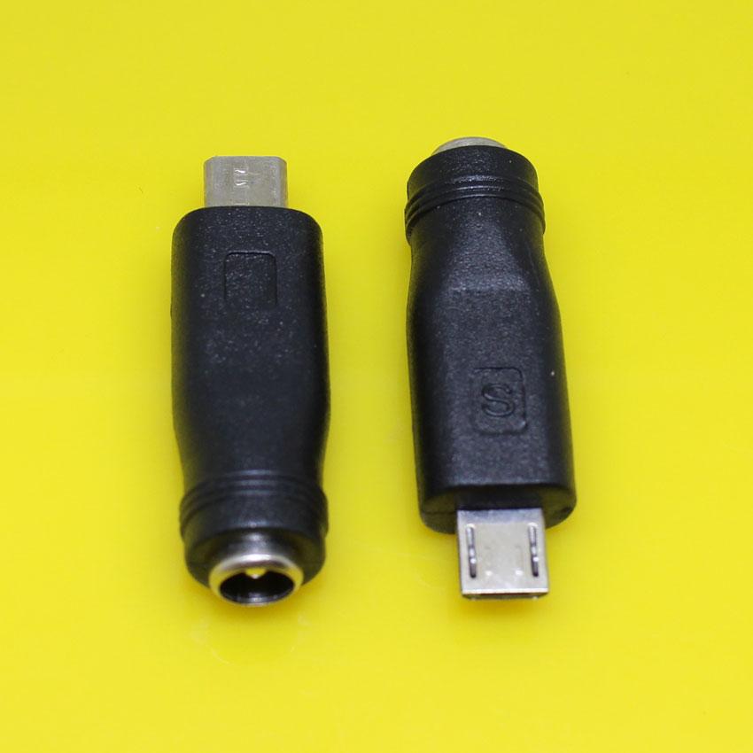 หัว micro แปลงเป็น DC 5.5*2.1 ไมโคร USB ชาย CHARGING อะแด็ปเตอร์ - สีดำ
