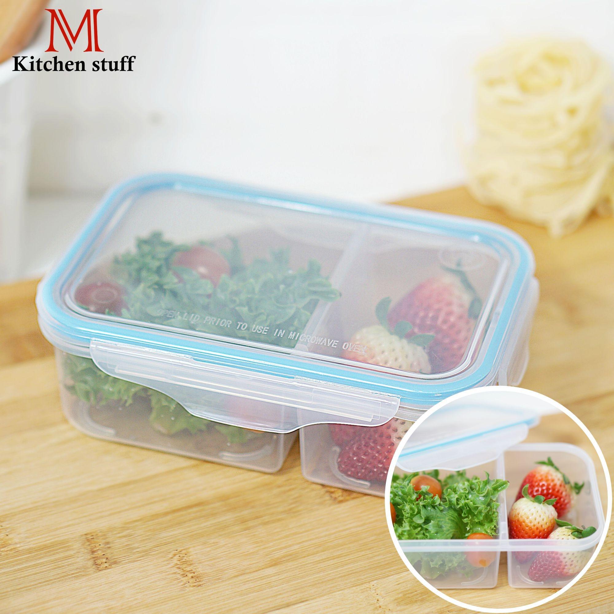 M Kitchenstuff กล่องข้าว กล่องอาหาร กล่องใส่อาหาร กล่องถนอมอาหาร ช่องแบ่ง 2 ช่อง (SN301-2)
