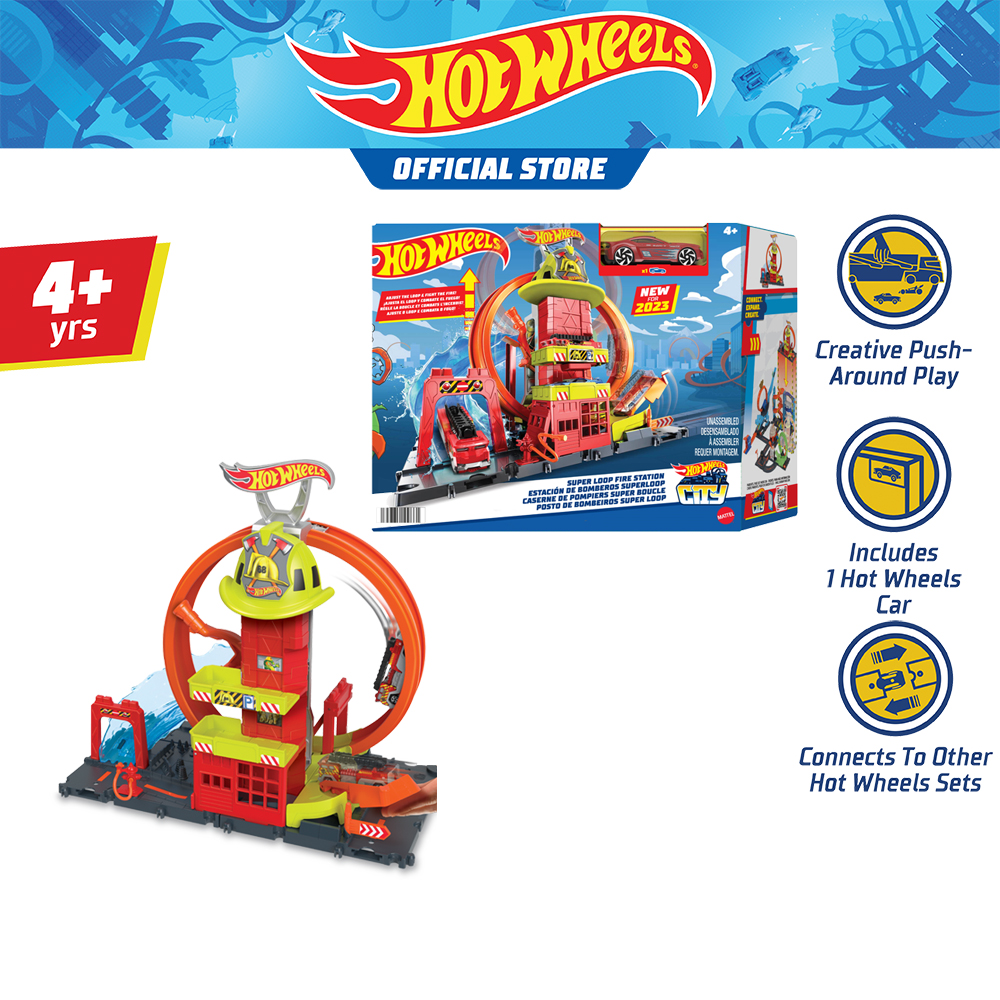 Hot Wheels City Super Loop Fire Station Playset, 51% OFF