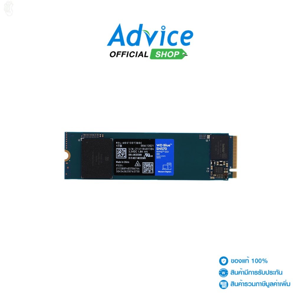  50 WD 1 TB SSD M 2 PCIe BLUE SN570 WDS100T3B0C