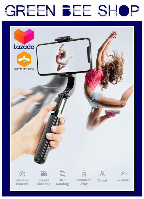 Gimbal Stabilizer ขาตั้งโทรศัพท์มือถือกันสั่น Gimbal Stabilizer ช่วยลดการสั่นสะเทือนและการสั่นไหว ช่วยให้ไฟล์ภาพและวิดีโอที่ได้มีความนิ่งและชัดเจนตลอดเวลา