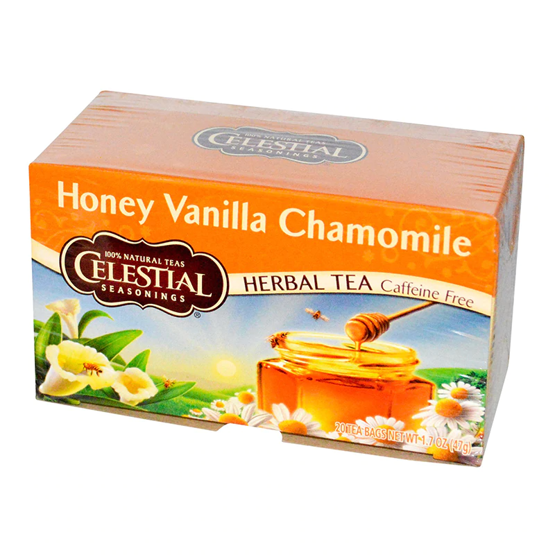 ซีเลสเทียล ชา กลิ่น วินิลลา ผสม น้ำผึ้ง และ คาโมไมล์ 47กรัม Celestial Honey Vanilla Chamomile Tea Bags 47 g.