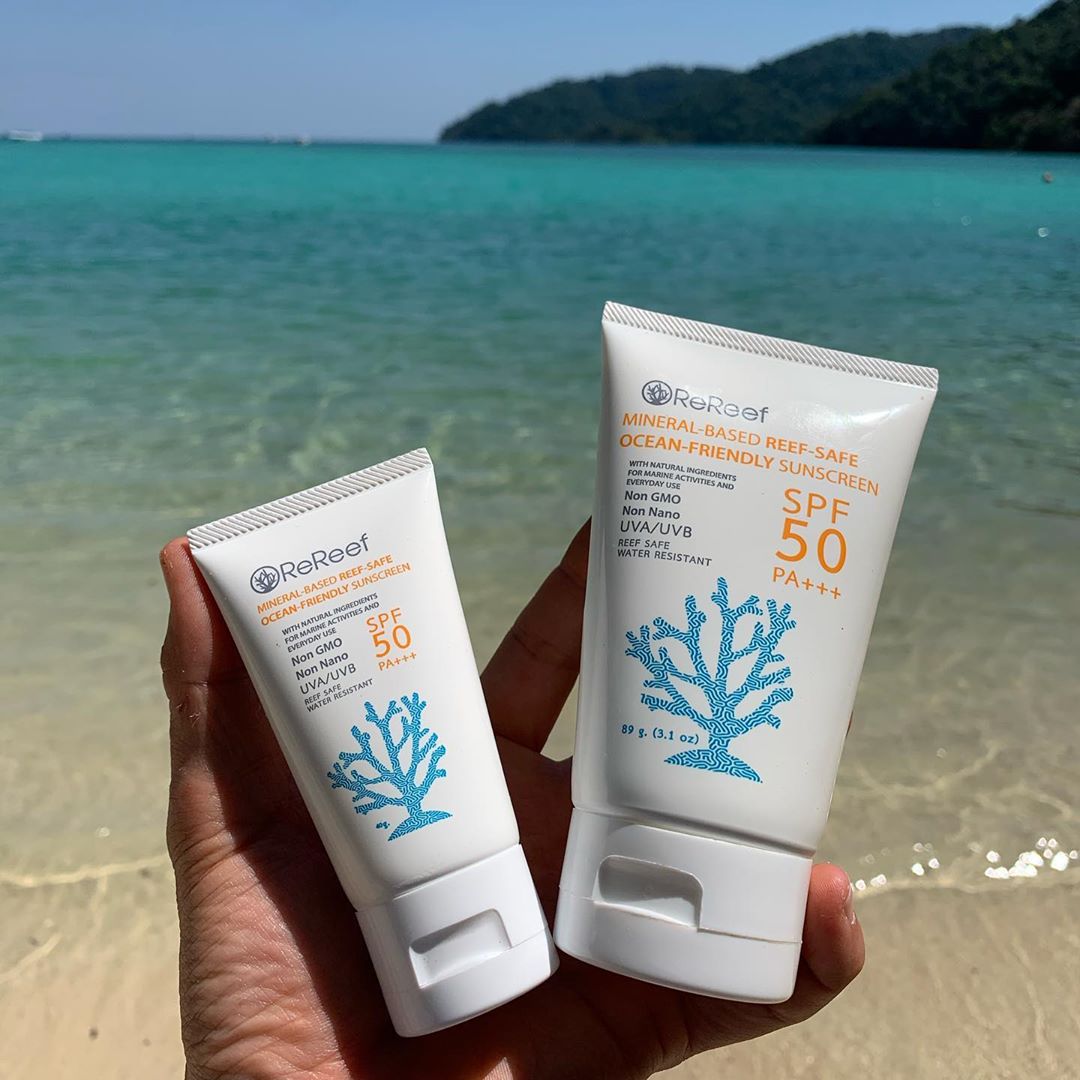 (แพ็คคู่ ใหญ่+เล็ก) ครีมกันแดด Rereef ReefSafe Sunscreen SPF50 PA