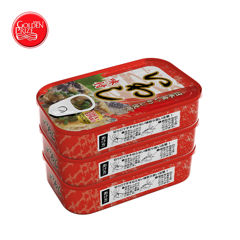 GOLDEN PRIZE SARDINE IN SHOYU SAUCE 3 CANS    ปลาซาร์ดีนในซอสโชยุ(ตรา โกลเด้นไพร้ซ์) 3 กระป๋อง