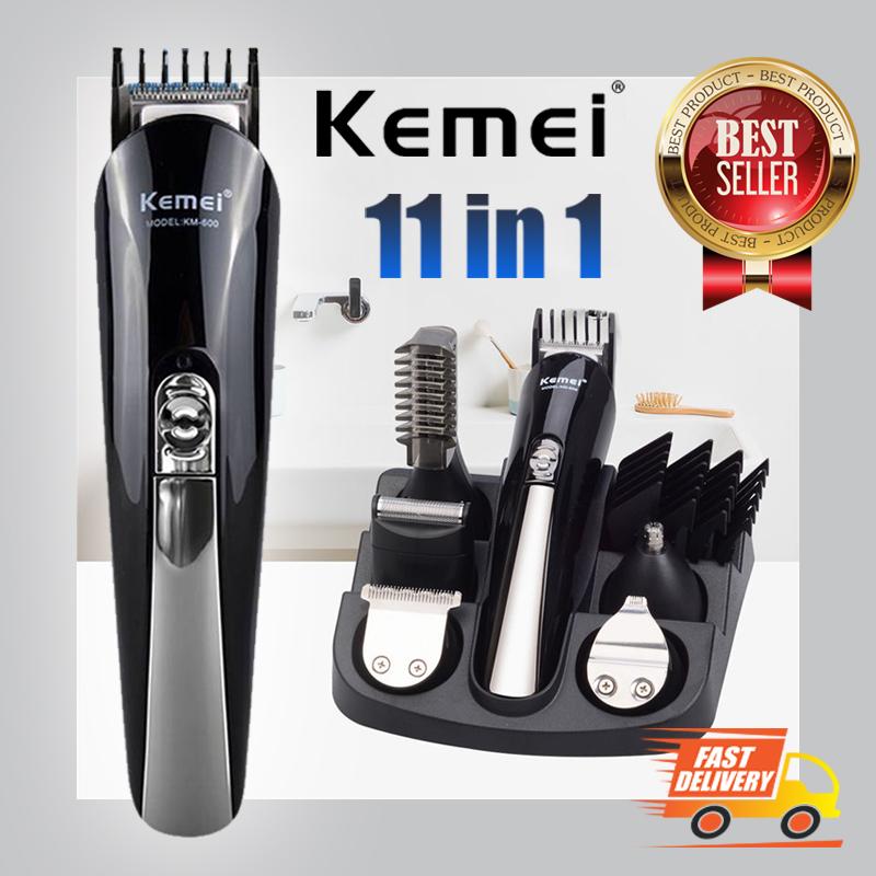 Emco ปัตตาเลี่ยนไฟฟ้าไร้สาย Kemei KM600 11 in 1 ครบชุด บัตตาเลี่ยน แบต